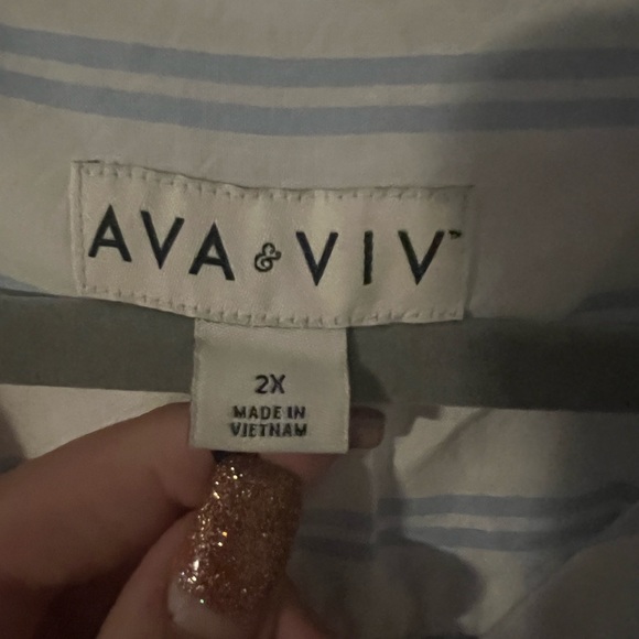 Ava & Viv blouse size 2x NWT - Picture 5 of 9